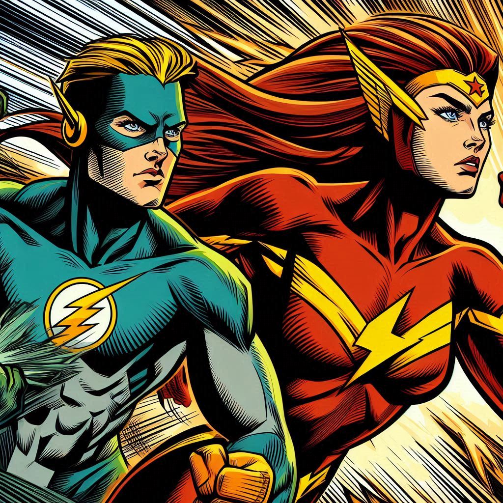 комикс стиль для нейросети, примеры ярких обложек